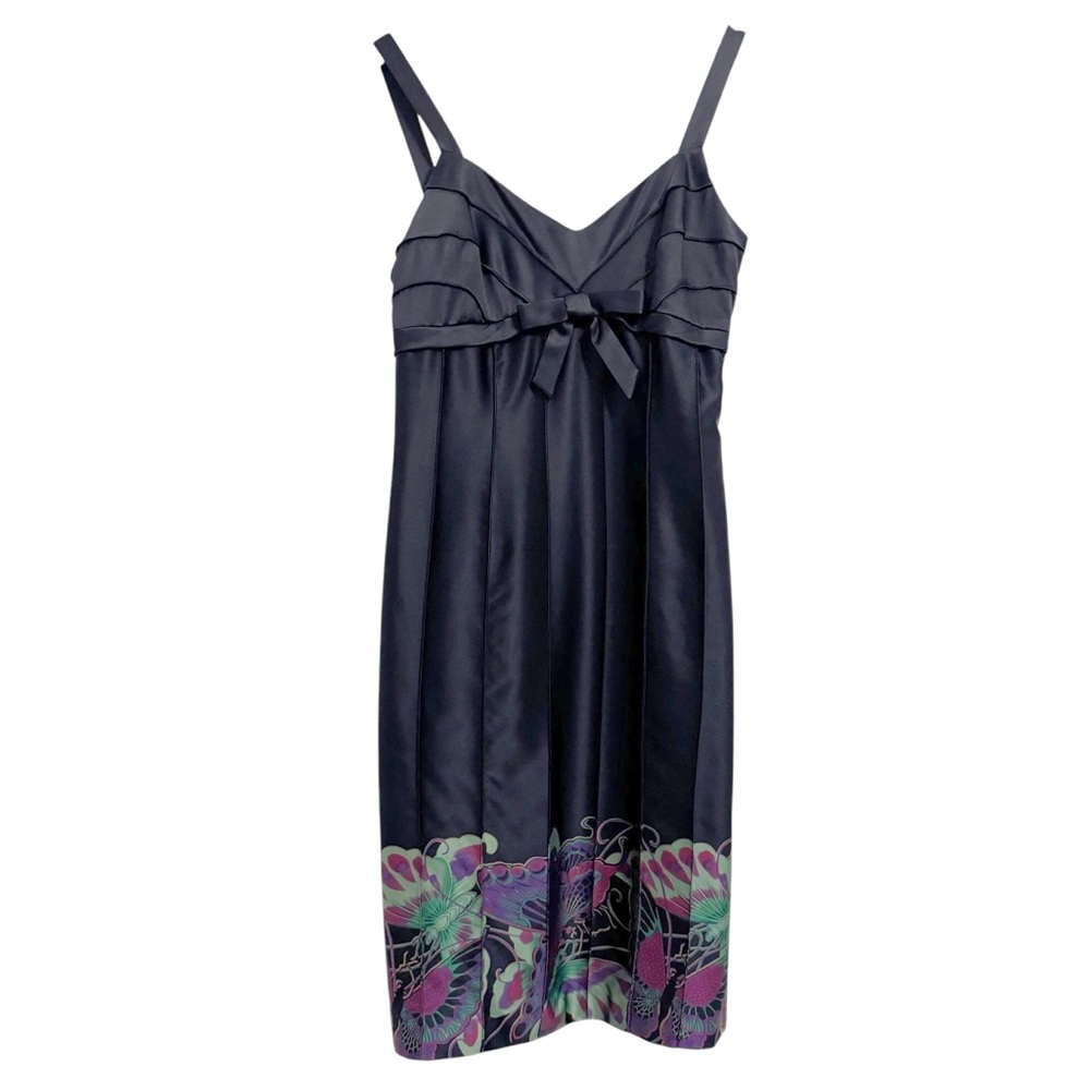 Betsey Johnson Black Silk Butterfly Dress 8